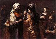 VALENTIN DE BOULOGNE The Fortune Teller  kj oil on canvas